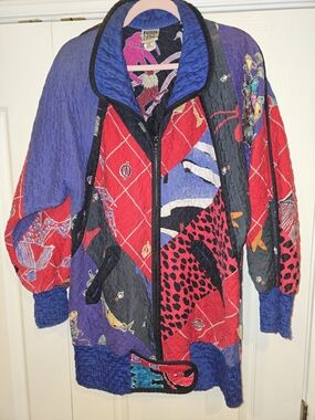 VINTAGE 1980's -90's Jeanne -Marc Quilted Jacket.
